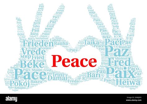 Peace Word Cloud Concept In Different Languages Stock Photo Alamy