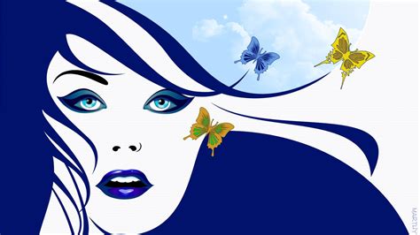 2560x1440 Girl Face Butterfly 1440p Resolution Wallpaper Hd Vector