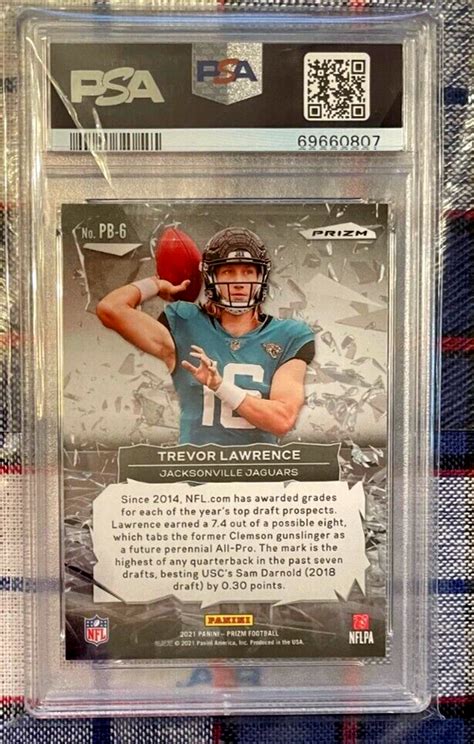 Panini Prizm Trevor Lawrence Pb Prizm Break Green Ice Psa Rookie Ebay