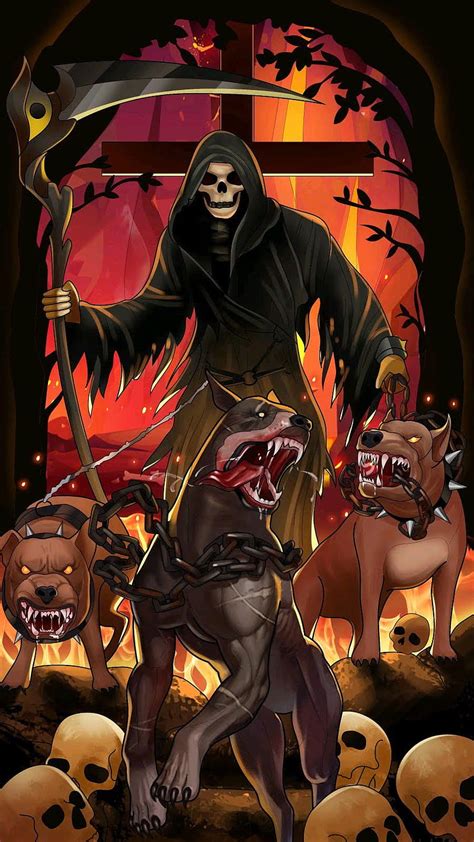 Hell Angry Dogs Skulls Hd Phone Wallpaper Peakpx