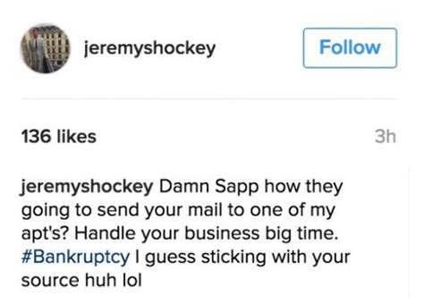 Jeremy Shockey Slams Warren Sapp With The Most Embarrassing Instagram