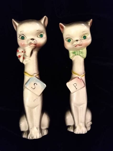 Elongated Cats Mid Century Salt And Pepper Etsy