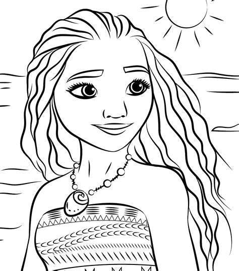 Moana Princess Coloring Pages Coloring Pages