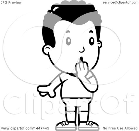Clipart Of A Retro Black And White Surprised Gasping African American