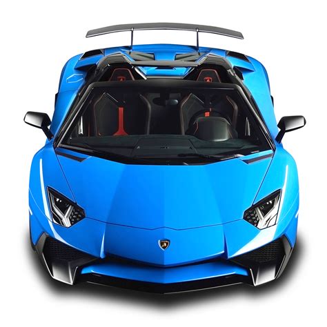 Lamborghini Aventador Sv Roadster Blue Car Png Image Purepng Free