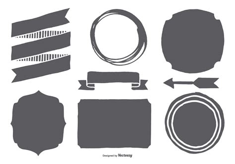 Hand Drawn Shapes Vector Pack For Adobe Illustrator Images