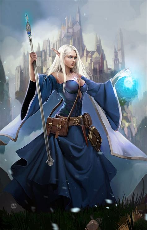 Nenil âr Lútphen High elf mage herald princess RPG character