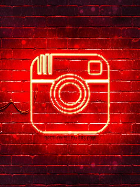 Instagram Red Logo K Red Brickwall Instagram Logo Brands Instagram Neon Logo Ins