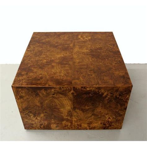 Burl Wood Cube Coffee Table By Milo Baughman Cube Coffee Table