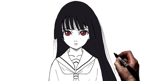 How To Draw Ai Enma Step By Step Hell Girl Youtube