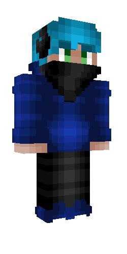 Gamer Boy Bandanna Blue Hoodie W Headset Skins Para Minecraft