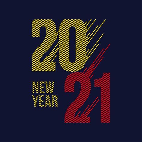 Premium Vector New Year 2021 Typography