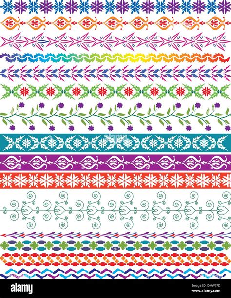 Vector Colorful Decorative Borders Stock Vector Image And Art Alamy