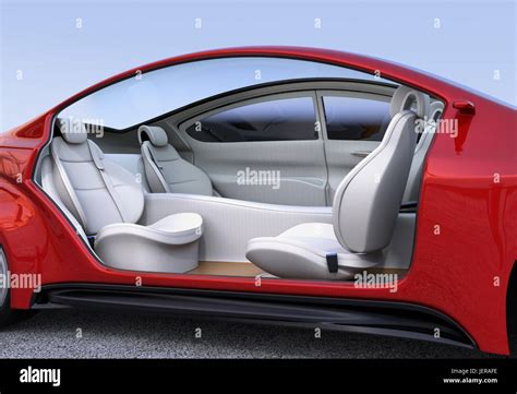 Autonomous Car Interior Concept Front Seats Turned Around And