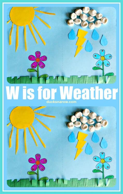 W Is For Weather Preschool Craft And Lesson 2023 Ducks N A Row