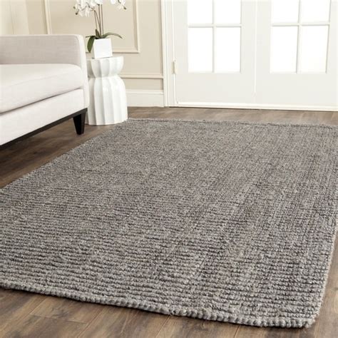 Shop Safavieh Casual Natural Fiber Hand Woven Light Grey Chunky Thick