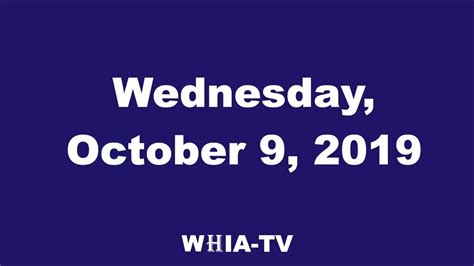 Wednesday October 9 Youtube