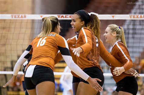 University Of Texas Longhorn Volleyball Orange White Scrimmage In Austin Texas