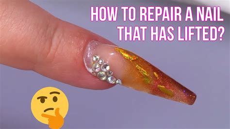 How To Repair A Nail That Has Lifted Youtube