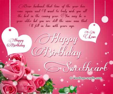 Birthday Wishes For Husband Husband Birthday Messages And Greetings