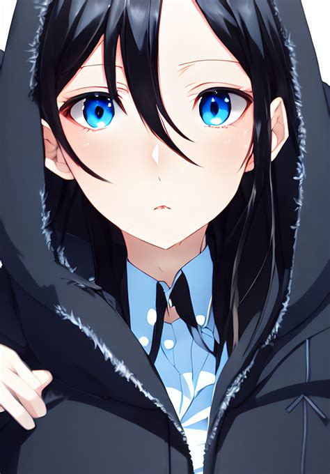 Anime Girl With Long Black Hair