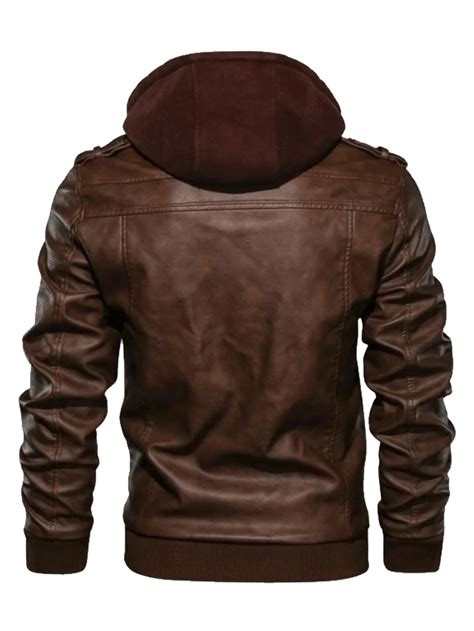 Buy Stylish Mens Leather Jacket Stand Collar In Low Prices