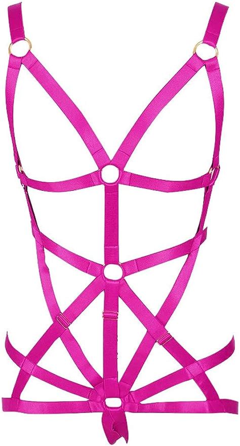 Buy Womens Full Body Harness Bra Cage Punk Gothic Garter Belt Lingerie