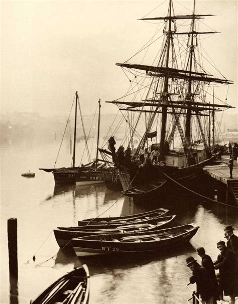 Upper Harbour Whitby North Yorkshire England Late 1800s Old