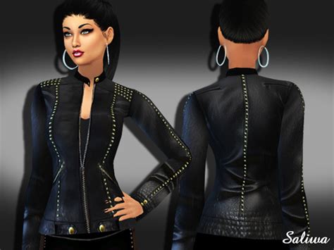 The Sims Resource Realistic Designer Leather Jacket By Saliwa Sims 4