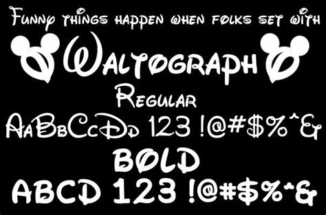 Waltograph Disney Font Free Disney Font Disney Silhouettes