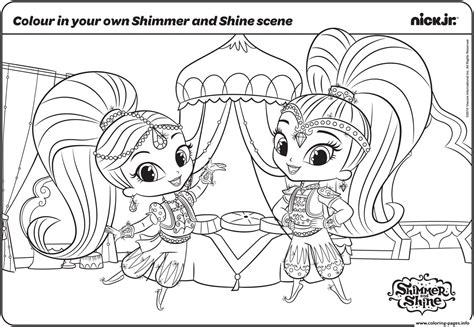 Shimmer And Shine Fun With Colouring Page Coloring Page Printable
