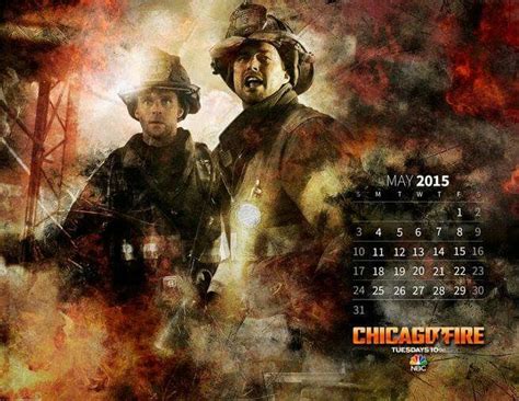 The Chicago Fire Department Wallpaper Calendar For May 2013 Featuring