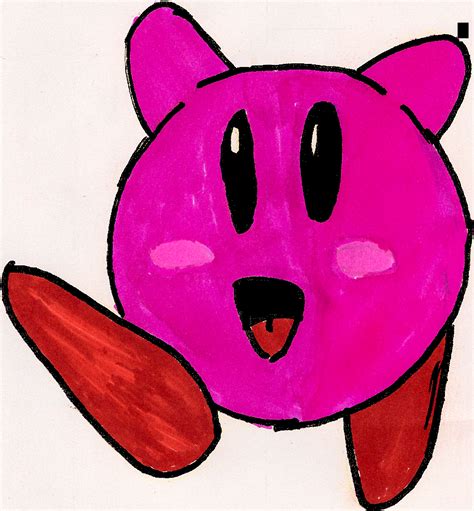 Simple Kirby Drawing By Adscomics On Newgrounds