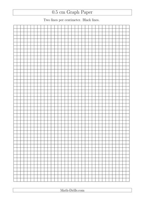 05 Cm Graph Paper With Black Lines A4 Size A