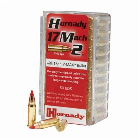 Hornady Rimfire Ammunition 17 Hm2 Hornady Mach 2 17 Grain V Max