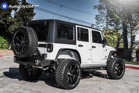 2017 Jeep Wrangler Jk 22x10 Fuel Wheels Maverick D538 Black Milled