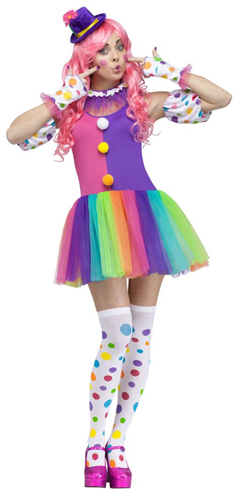 Circus Clown Hat Ladies Fancy Dress Adult Womens Fun Comedy Costume Outfit New Ebay