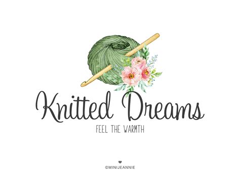 Knitting Logo Wool Logo Crochet Logo Knit Logo Knitting Needle Etsy