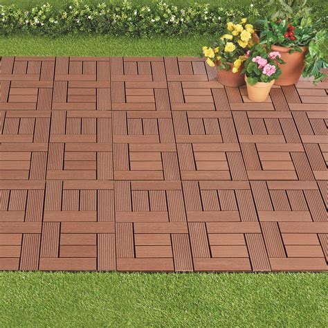 Dreaming of making over your patio? Composite Wood Deck & Patio Tiles, Set of 4 | Collections Etc.