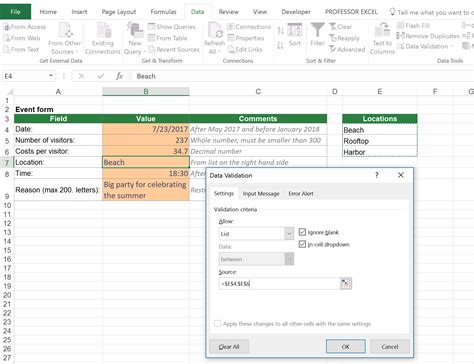 Eliminate the problems associated with a dot in place of a comma in fractional numbers. 04_List | Professor Excel | Professor Excel