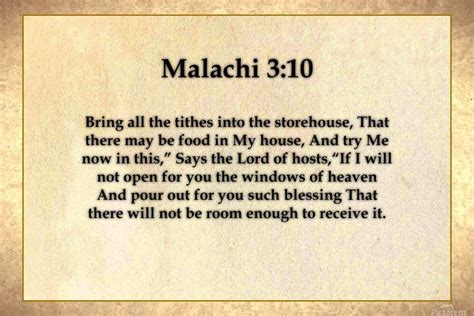 Malachi 3 10 Scripture On The Walls Print Peace Of God Scripture