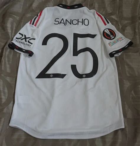 Manchester United 2022 2023 Authentic Player Issue Adidas Away Sancho