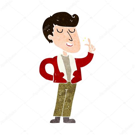 Cartoon Cool Guy Snapping Fingers Stock Illustration By