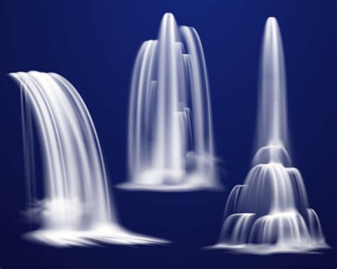 Realistic Waterfalls Set 480670 Vector Art At Vecteezy