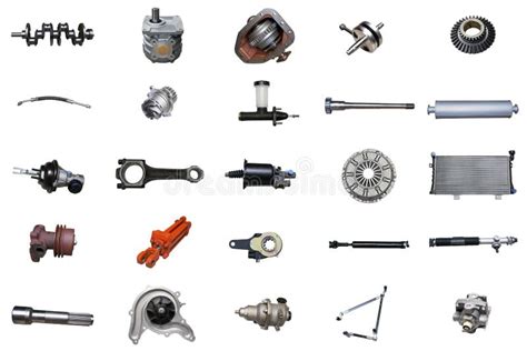 Auto Spare Parts Car On Stock Photo Image Of White 118175336