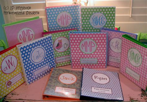 Preppy Paper Girl Personalized Binders