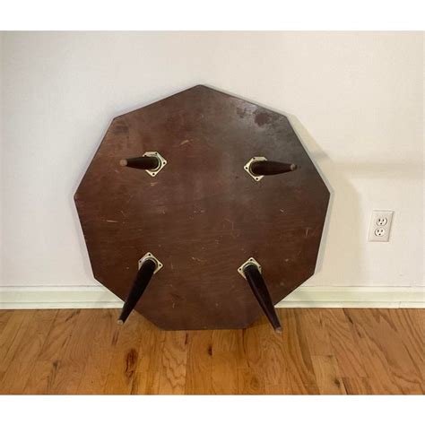 Mid Century Side End Table Nonagon Top 9 Pointed Star Design Circa 60s