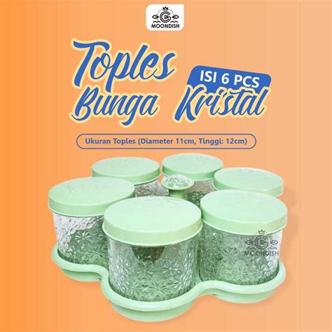 Jual Toples Calista Set 6 Dan 5 Daun Motif Bunga Kristal Aesthetic Plus