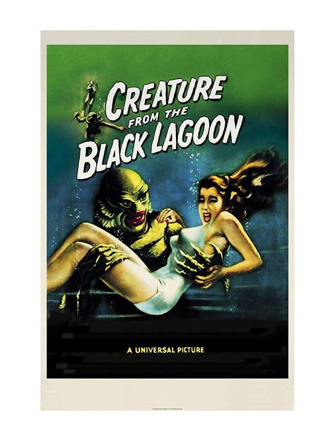 Universal Monsters Creature From The Black Lagoon Movie Poster Lagoon Movie Universal