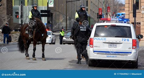 The Montreal Mounted Patrol Officers Editorial Photography Image Of